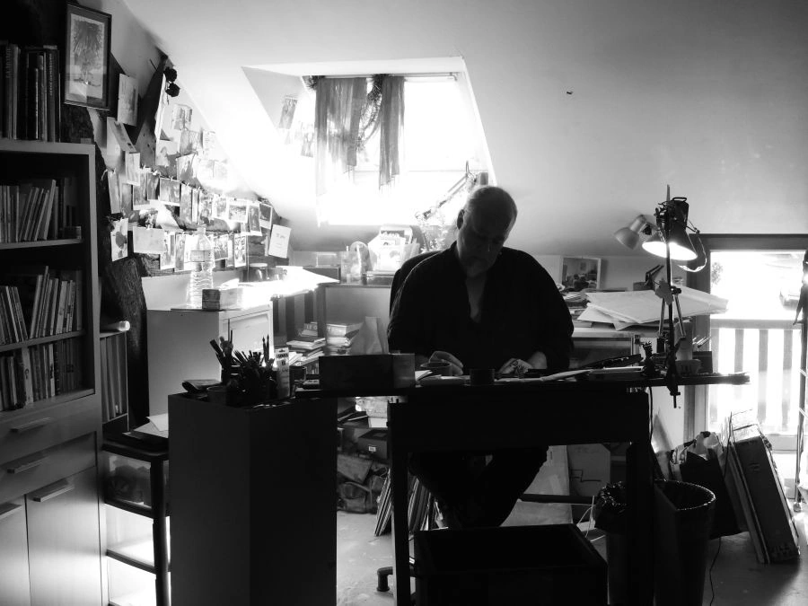 Guillaume Sorel in his workshop