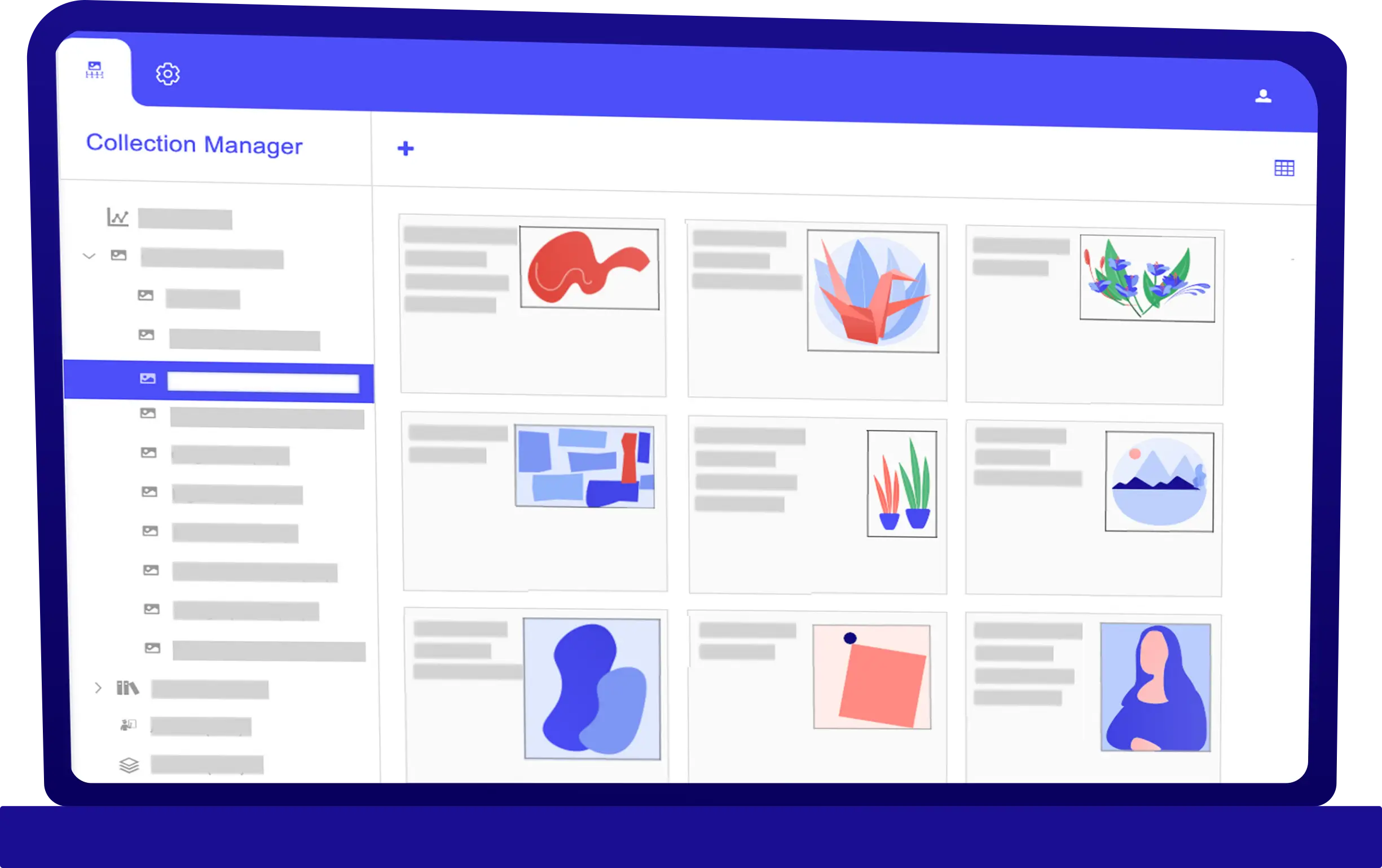 Art2App Collection Manager dashboard showing complete collection overview with artwork catalogue, financial tracking, and document management